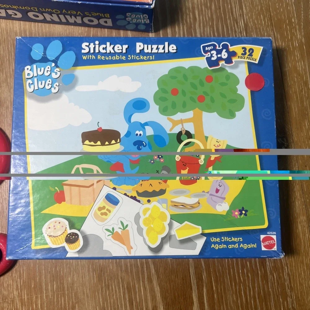 Vintage Blues Clues Lot Of 3 - 3D Puzzle, Domino Game, Puzzle